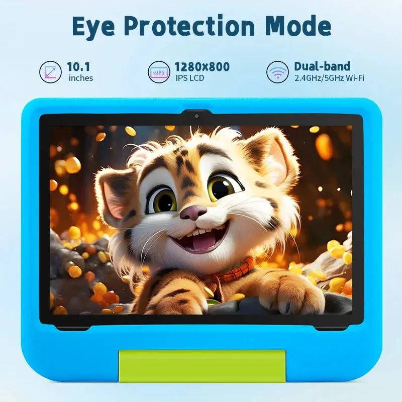 Kids Tablet, 10.1-inch Children 2025 Android 15 Tablets with Eye Protection Screen, 8GB(4+4GB) RAM 64GB Storage, 5000mAh Battery Zenn Organics Inc
