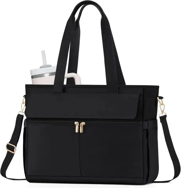 Women Laptop Tote Bag Large Capaci Handheld Shoulder Casual Crossbody Bag Commuter OL Inner Ket Nylon Fabric for 15.6 Inch Bag Zenn Organics Inc