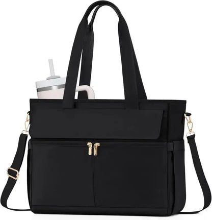 Women Laptop Tote Bag Large Capaci Handheld Shoulder Casual Crossbody Bag Commuter OL Inner Ket Nylon Fabric for 15.6 Inch Bag Zenn Organics Inc