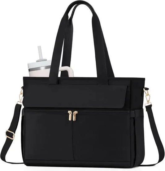 Women Laptop Tote Bag Large Capaci Handheld Shoulder Casual Crossbody Bag Commuter OL Inner Ket Nylon Fabric for 15.6 Inch Bag Zenn Organics Inc