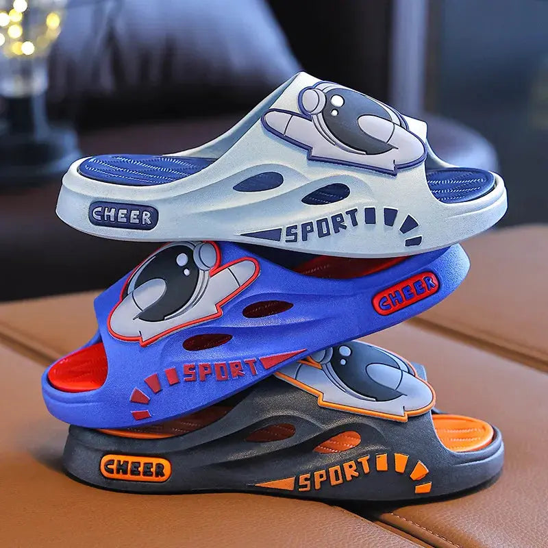 2026 Kids Summer Slippers Cartoon Non Slip Soft Sole Parent Child Bathroom Outdoor Home Sandals Comfortable Walking Shoes Zenn Organics Inc