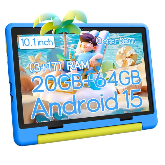 Kid Tablet Android 15 Tablet for Kids 10 inch 20GB+64GB 8-Core with Case 1TB TF Expandable for Toddler Children Parental Control Zenn Organics Inc