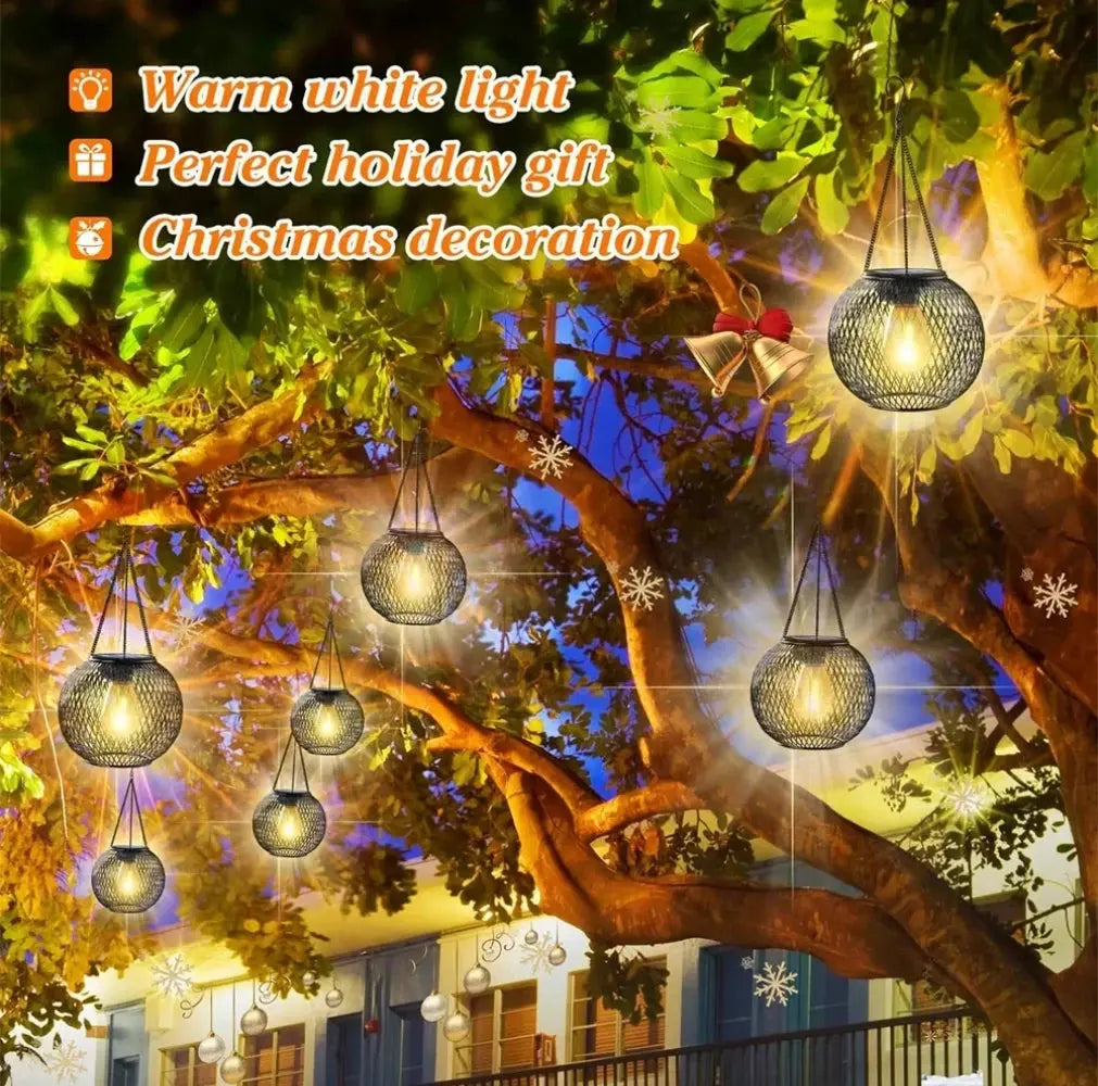 Outdoor solar lantern by Zenn Organics Inc, waterproof hanging solar lights, decorative solar lantern for outdoor use.