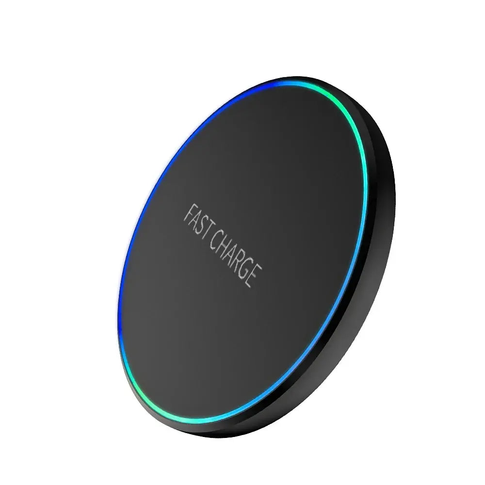 Wireless charging pad for phone, iPad, watch, and earphones by Zenn Organics Inc, featuring fast induction charging station.
