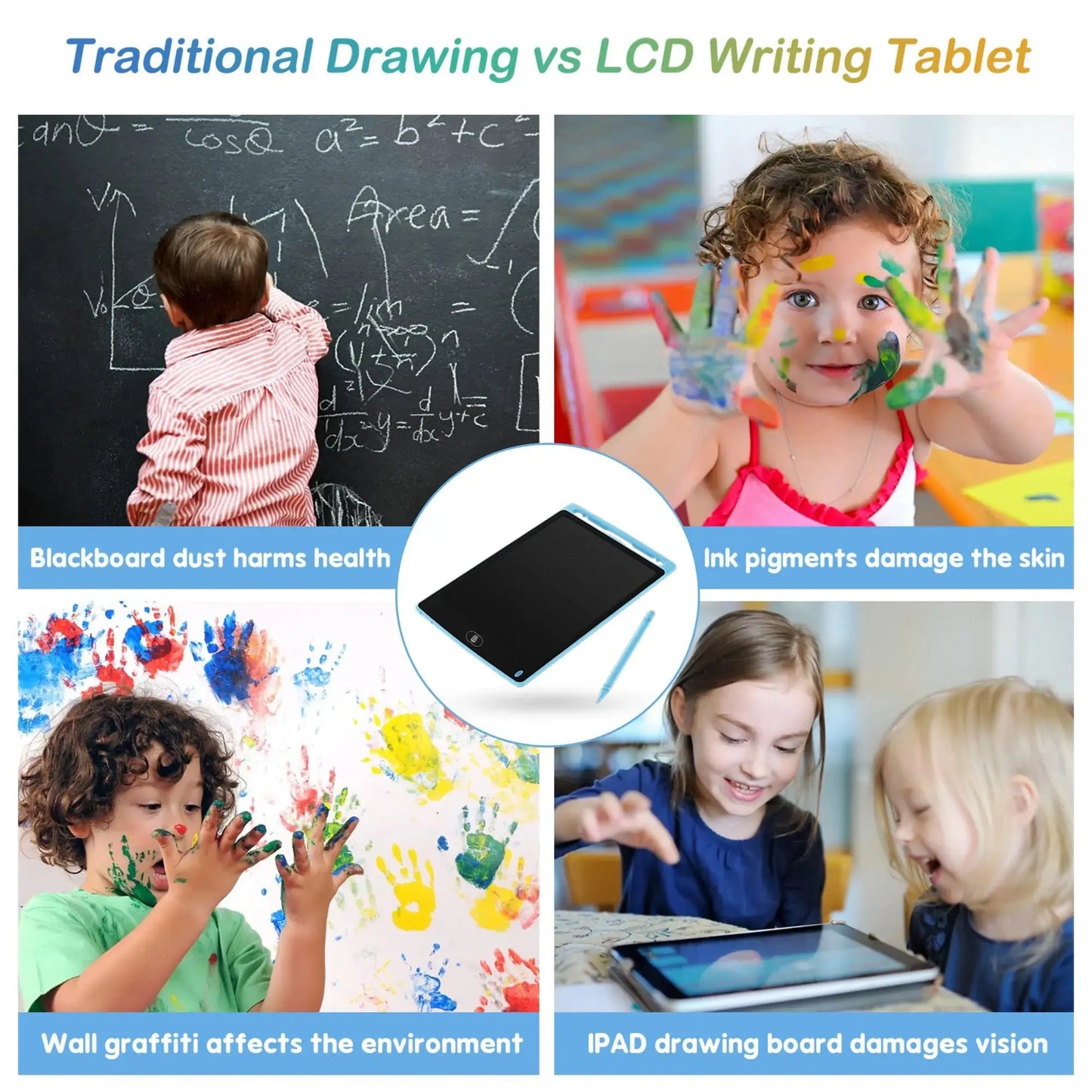 LCD Writing Tablet Board,Drawing Tablet Children Toys, Educational Toys for 3 4 5 6 7 Year Old Girls Boys Baby Kids Toys Zenn Organics Inc