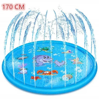 Summer Outdoor Garden Lawn Sea Animal Inflatable Cold Water Spray Kids Sprinkler Interactive Play Game Pad Mat Tub Bath Toys Zenn Organics Inc