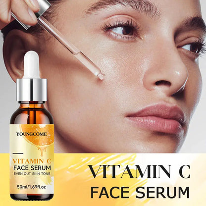 Facial moisturizing essence from Zenn Organics Inc with vitamin C, aloe vera, and hyaluronic acid in a 50ml bottle.