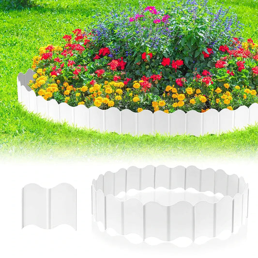 Garden Edging Borders Grass Lawn Fence Path Patio Interlocking Decorative Outdoor Barrier Landscape Edging for Yard Garden Zenn Organics Inc
