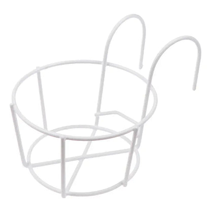 Garden Hanging Plant Iron Racks Balcony Round Flower Pot Rack Railing Fence Zenn Organics Inc