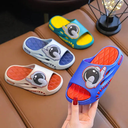 2026 Kids Summer Slippers Cartoon Non Slip Soft Sole Parent Child Bathroom Outdoor Home Sandals Comfortable Walking Shoes Zenn Organics Inc