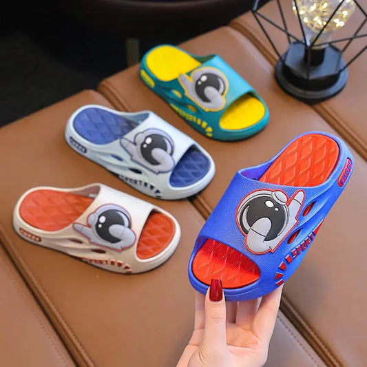 2026 Kids Summer Slippers Cartoon Non Slip Soft Sole Parent Child Bathroom Outdoor Home Sandals Comfortable Walking Shoes Zenn Organics Inc