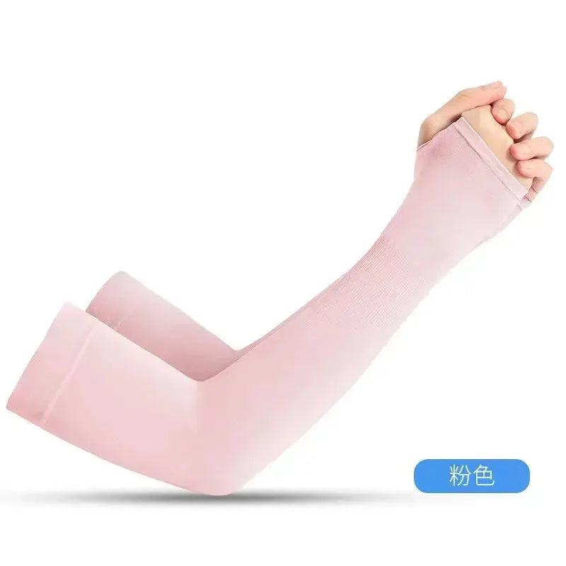 Pair of black compression arm sleeves for men and women, designed for football, volleyball, sun protection, and workout activities.
