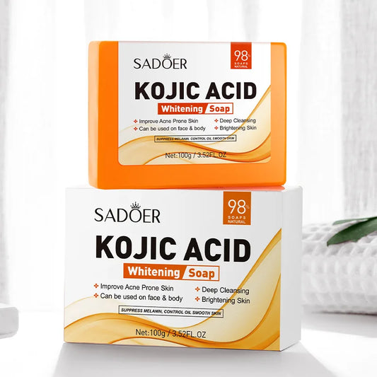 SADOER Kojic Acid Facial Soap Face Wash Foam Facial Cleanser Moisturizing Hydrating Oil Control Body Bathing Handmade Soap Zenn Organics Inc