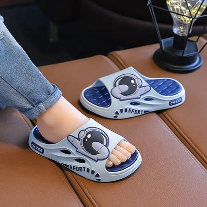 2026 Kids Summer Slippers Cartoon Non Slip Soft Sole Parent Child Bathroom Outdoor Home Sandals Comfortable Walking Shoes Zenn Organics Inc