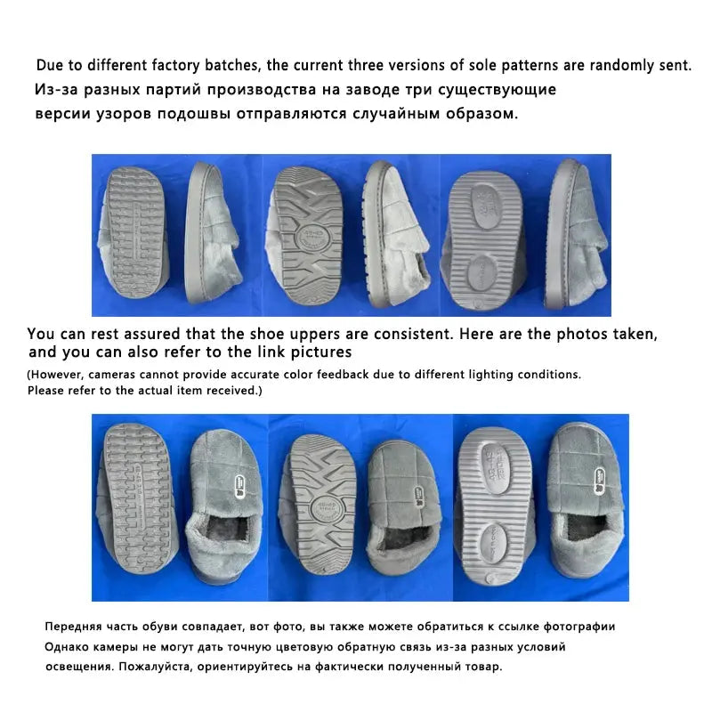 Men's slippers Winter Solid Color Wrap Heels Plush Slippers Non-slip Warm Women Men Home Casual Cotton Shoes Big Size 50 51 Zenn Organics Inc