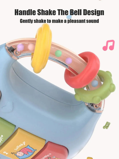 1pc Baby Musical Feeding Bottle Newborn Soft Teether Rattles Educational Toy 18M+ Mobile Rattles Toys Soothing Vocal Music Zenn Organics Inc