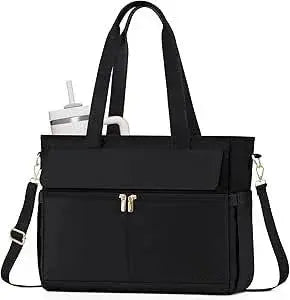 Women Laptop Tote Bag Large Capaci Handheld Shoulder Casual Crossbody Bag Commuter OL Inner Ket Nylon Fabric for 15.6 Inch Bag Zenn Organics Inc