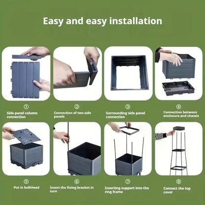 Garden Raised Bed Planter Boxes with Trellis,Tomato Growing Box with Shelf,Self Watering Tomato Climbing Stand,Garden Planting Zenn Organics Inc