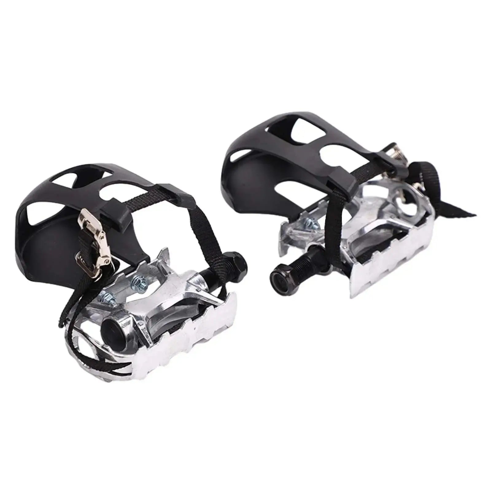 Exercise Bike Pedals with Clips and Straps Lightweight Bike Replacement Parts for Indoor Riding Stationary Bike Home Gym Zenn Organics Inc