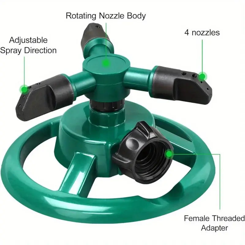 Garden Sprinkler, Adjustable 360 Degree Rotation Lawn Sprinkler, Large Area Coverage, Multipurpose Yard Sprinklers for Plant Irr Zenn Organics Inc