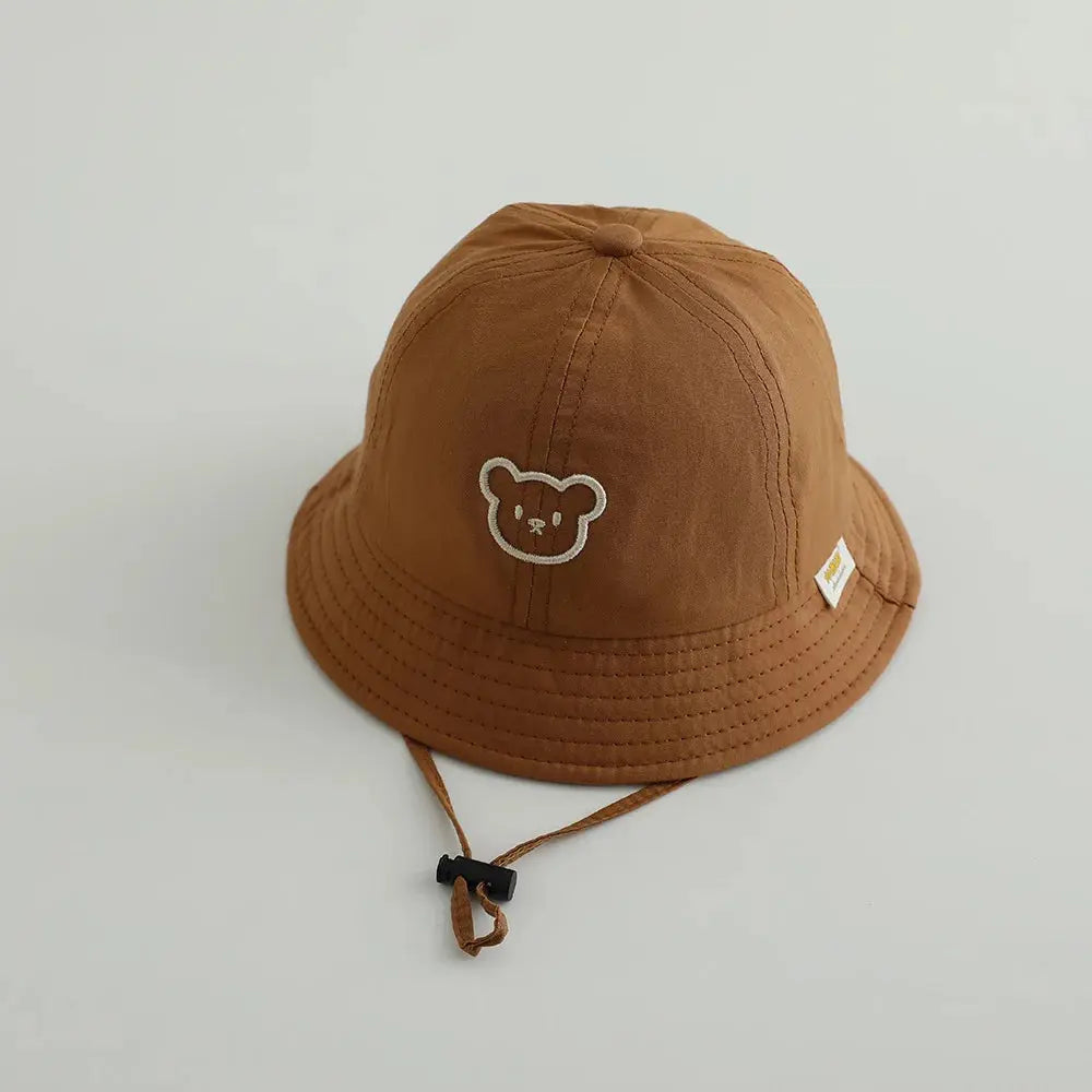 Cute Bear Baby Bucket Hats Korean Boy Girl Summer Uv Protection Fisherman Caps Kids Outdoor Sunshade Panama Basin Caps Zenn Organics Inc