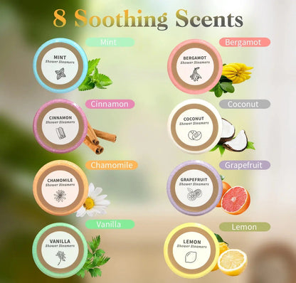 Shower Steamers - 8 Pack Shower Bombs Gifts For Her With Essential Oil For Home SPA, Self-Care & Relaxation Valentine's Birthday Zenn Organics Inc