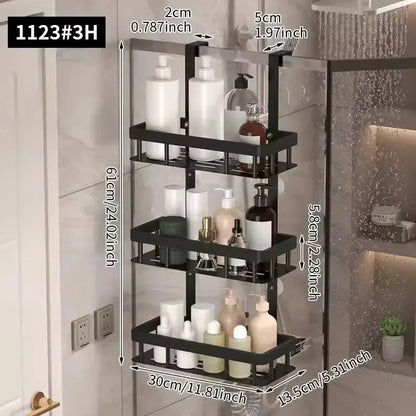 2/3 Tier Shower Organizer Rack - No-Drill Hanging Design for Bathroom & Shower Essentials, Shower Caddies Bathroom Organizer Zenn Organics Inc