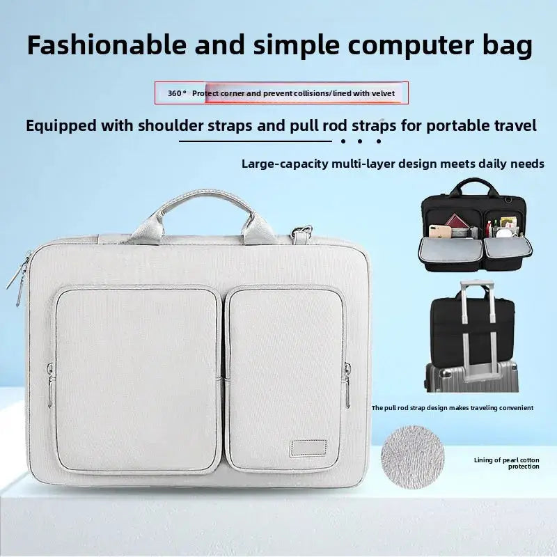 Laptop Bag Handbag 13 14 15 inch for MacBook Air Pro M1 M2 M3 HP Dell Notebook Shoulder Sleeve Protective Computer Briefcase Zenn Organics Inc