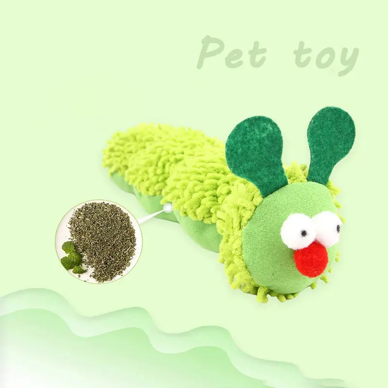 Cat Chew Toys Caterpillar Catnip Molar Toy Silvervine Cat Teaser Interaction Toy Clean Mouth Kitten Toy Pet Supplies Accessories Zenn Organics Inc