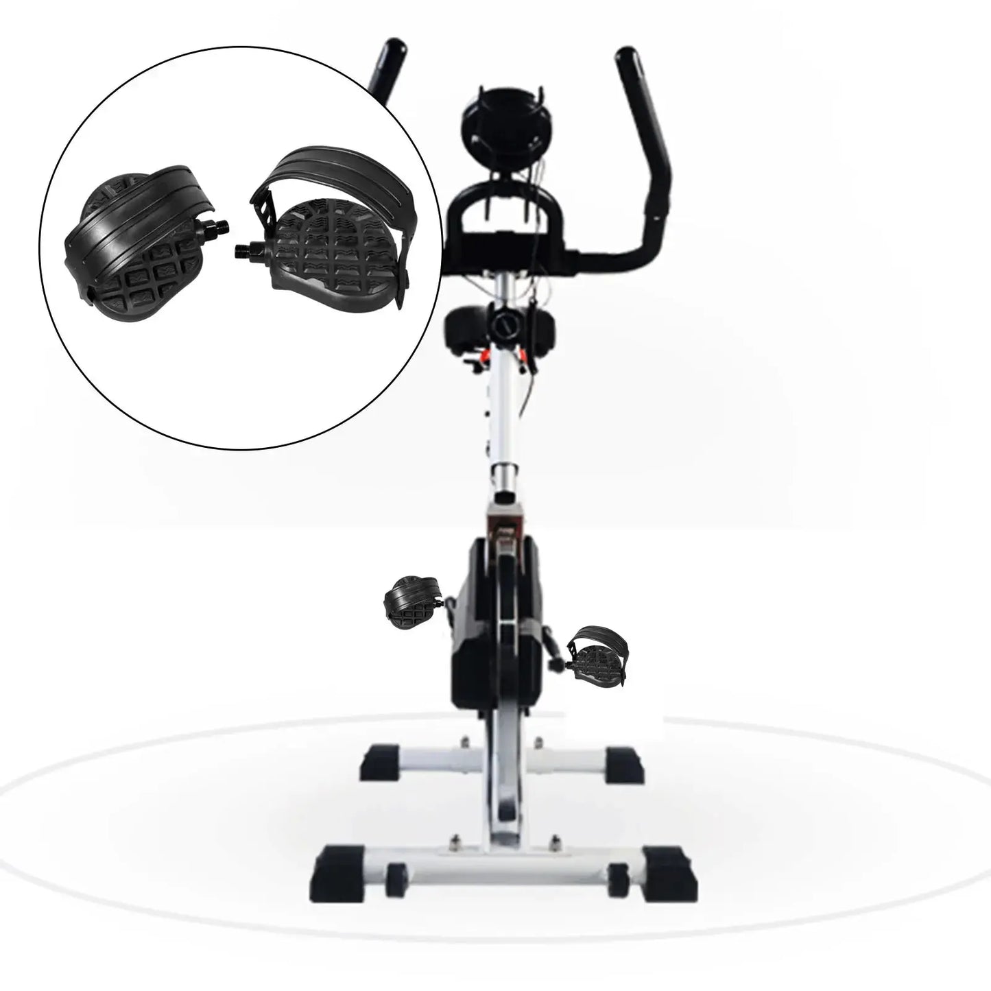 Exercise Bike Pedals with Clips and Straps Lightweight Bike Replacement Parts for Indoor Riding Stationary Bike Home Gym Zenn Organics Inc