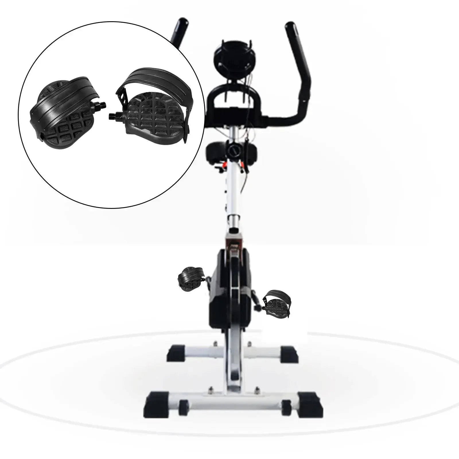 Exercise Bike Pedals with Clips and Straps Lightweight Bike Replacement Parts for Indoor Riding Stationary Bike Home Gym Zenn Organics Inc