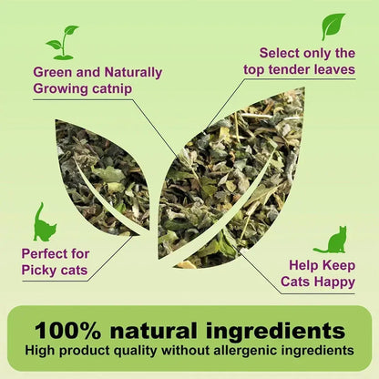 Cat Crack Catnip 100% Natural Safe & Non-Addictive Catnip Treats Used to Supplement Catnip Toys, Catnip Spray, & Cat Accessories Zenn Organics Inc