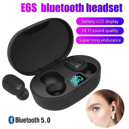 E6S Wireless Bluetooth Earphones TWS Bluetooth Headset Wireless Earbuds Noise Cancelling Earphones with Microphone Headphones Zenn Organics Inc