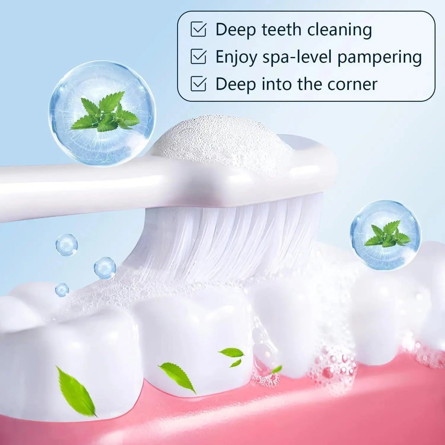 Zenn Organics Inc whitening toothpaste with hydroxyapatite, showing a tube and fresh mint leaves for gum health and stain removal.
