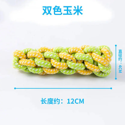 Small and large dog pet toys by Zenn Organics Inc, including cotton rope and chew ball for interactive play and dental health.