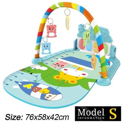 Baby Fitness Stand Music Play Gym Activity Toys Newborn Piano Crawling Blanket Pedal Game Pad Early Education 0-36 Months Gifts Zenn Organics Inc