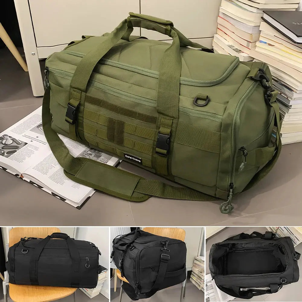Luggage Duffel Bag Camping Backpack Tactical Large Bags Men's Hiking Travel Mountaineering Trip Utility Gym Weekend Duffle Zenn Organics Inc