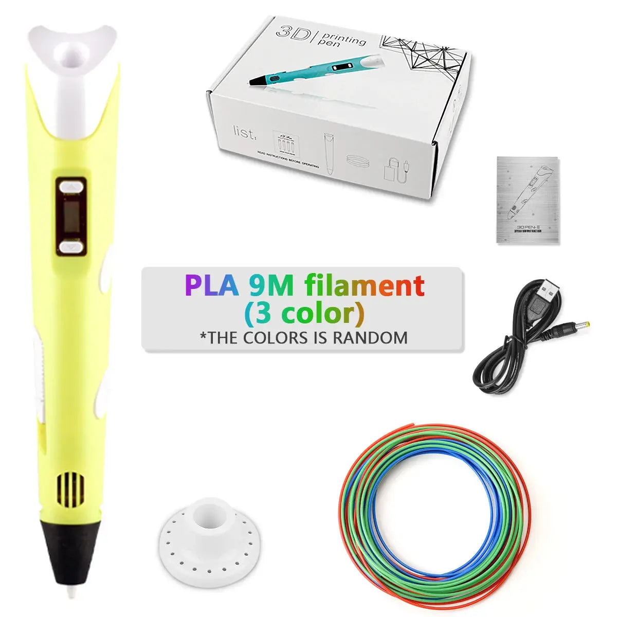 3D Pen For Children 3D Printing Drawing Pen DIY Funny Set for Kids Chidren Birthday Chrismas Creative Gift with PLA Filament Zenn Organics Inc