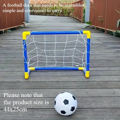 Portable Indoor/Outdoor Toy Football Goal Set44x25cm - Micro Soccer Net Pump&Ball Lightweight Kids Training Park Beach Games Zenn Organics Inc