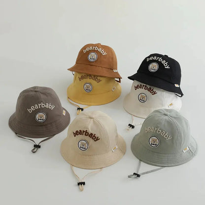 Cute Bear Baby Bucket Hats Korean Boy Girl Summer Uv Protection Fisherman Caps Kids Outdoor Sunshade Panama Basin Caps Zenn Organics Inc