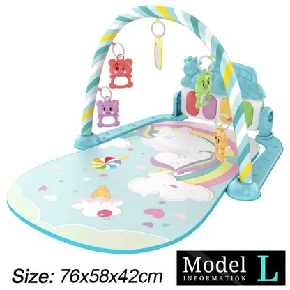 Baby Fitness Stand Music Play Gym Activity Toys Newborn Piano Crawling Blanket Pedal Game Pad Early Education 0-36 Months Gifts Zenn Organics Inc