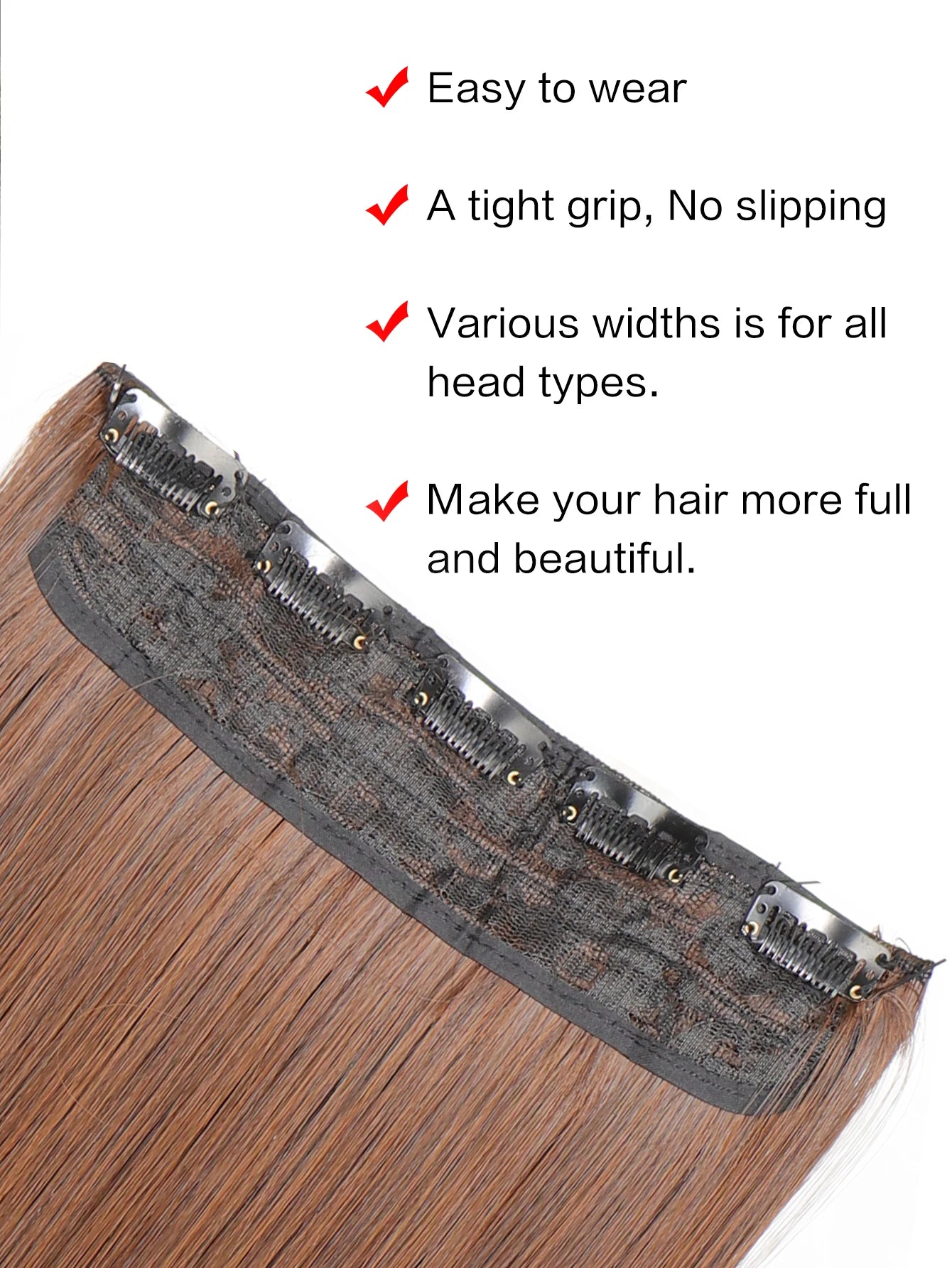 Synthetic 5 Clip In Hair Extensions Long Straight Hairstyle Hairpiece Black Brown Blonde 80CM Natural Fake Hair For Women Zenn Organics Inc