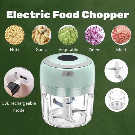 250ML Electric Kitchen Food Chopper Mini USB Food Crusher Portable Meat Grinder Vegetable Chopper For Kitchen household Outdoor Zenn Organics Inc