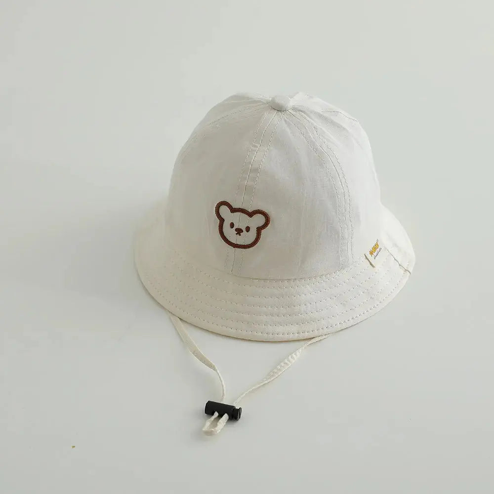 Cute Bear Baby Bucket Hats Korean Boy Girl Summer Uv Protection Fisherman Caps Kids Outdoor Sunshade Panama Basin Caps Zenn Organics Inc