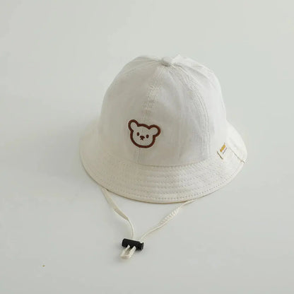 Cute Bear Baby Bucket Hats Korean Boy Girl Summer Uv Protection Fisherman Caps Kids Outdoor Sunshade Panama Basin Caps Zenn Organics Inc