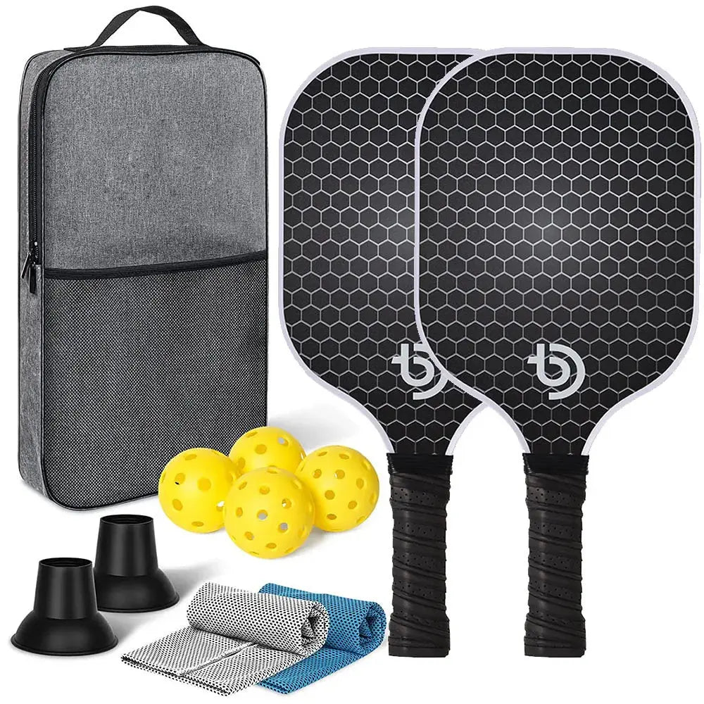 Pickleball Paddles Set-Graphite Carbon Fiber Usapa Approved Lightweight Racquets Set Indoor and Outdoor Exercise For All Ages Zenn Organics Inc