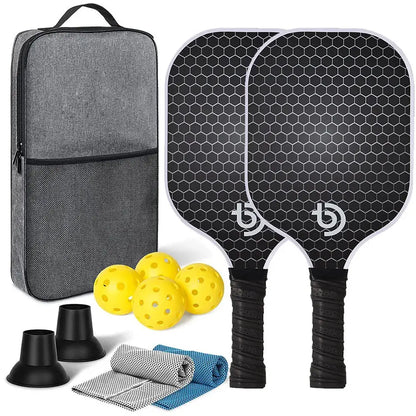 Pickleball Paddles Set-Graphite Carbon Fiber Usapa Approved Lightweight Racquets Set Indoor and Outdoor Exercise For All Ages Zenn Organics Inc