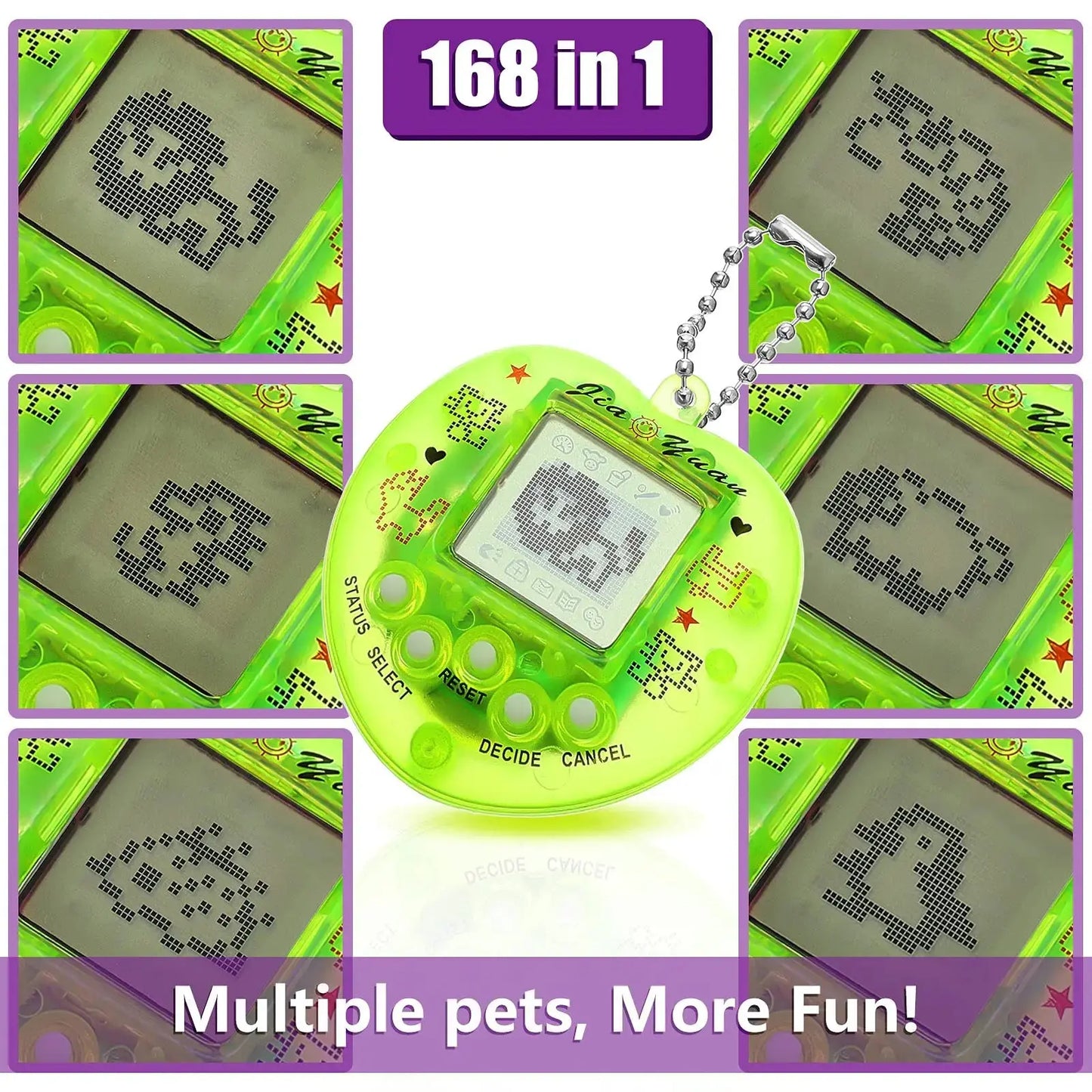Kids Electronic Pets Game Tamagotchi Handheld Game Console Toy in Russian Original German Spanish Polish Virtual Digital Pet Toy Zenn Organics Inc