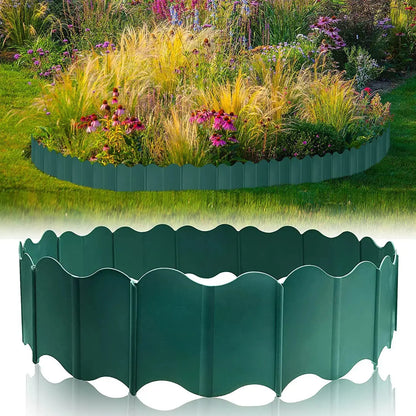 Garden Edging Borders Grass Lawn Fence Path Patio Interlocking Decorative Outdoor Barrier Landscape Edging for Yard Garden Zenn Organics Inc