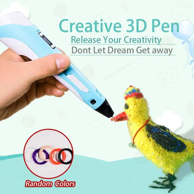 3D Pen For Children 3D Printing Drawing Pen DIY Funny Set for Kids Chidren Birthday Chrismas Creative Gift with PLA Filament Zenn Organics Inc